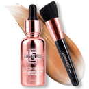 LUMINESS Liquid Mirage w/SPF 50 Color Adjusting Foundation Kit - Color Changing Foundation, SPF 50 Primer & Makeup Brush, Face Makeup for Mature Skin, 4in1 Liquid Foundation, Concealer & Moisturizer Infinity Warehouse