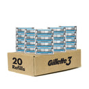 Gillette3 Men's Razor Blades by Gillette, 20 Blade Refills Gillette