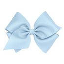 Wee Ones Girl's Mini King Grosgrain Hair Bow on No Slip Clip - Millennium Blue Wee Ones