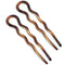 Camila Paris AD823/2 French Twist Stick Clip Pins, 2 Large Wavy Hair Pins for Girls Spiral Updo, Fashion Flexible Durable and Styling Hair Accessories for Women, Made in France with Cellulose Camila