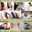 KEAPURE Derma Roller for Hair Growth - 50 ml Natural Hair Regrowth Serum + Wooden Hair Scalp Massager and Micro Needling Roller for Hair | Advanced Scalp Stimulator Hair Regrowth for Men and Woman KEAPURE