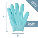 ZenToes Moisturizing Gloves with Gel Lining - Dry Hands Treatment - 1 Pair Hydrating Cracked Hand Healing Gloves - Repair Rough, Chapped Skin Overnight (Fuzzy Blue) ZenToes Store