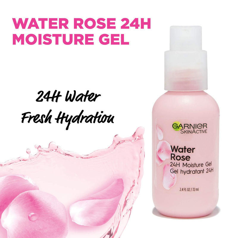Garnier SkinActive Water Rose 24H Moisture Gel with Rose Water and Hyaluronic Acid, Face Moisturizer, For Normal to Combination Skin, 2.4 Fl Oz Garnier