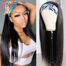 UNice Straight Headband Human Hair Wig Glueless None Lace Front Machine Made Brazilian Virgin Hair Wigs for Black Women 150% Density (20 inch) UNICE Store