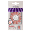 Nailene So Chic Short Artificial Nails, Pink High Gloss – Fake Nail Kit with 28 Nails (12 Sizes) and Nail Glue Included – Designed for Comfort & Natural Look – False Nails with up to 7 Days of Wear Nailene