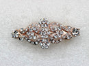Faship Clear Rhinestone Crystal Floral Double Hearts Hair Barrette Clip Faship