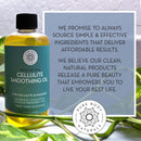 Pure Body Naturals Anti Cellulite Massage Oil, 8 fl oz | 100% Natural Cellulite Remover for Legs and Thighs | Chemical Free Firming Body Massage Oil for Women, Tightens Skin and Reduces Stretch Marks Infinity Warehouse