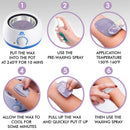 Wax Beans - Hard Wax Beads for Hair Removal - Brazilian Eyebrow Home Body Wax for Men Women 28oz Bella Verde