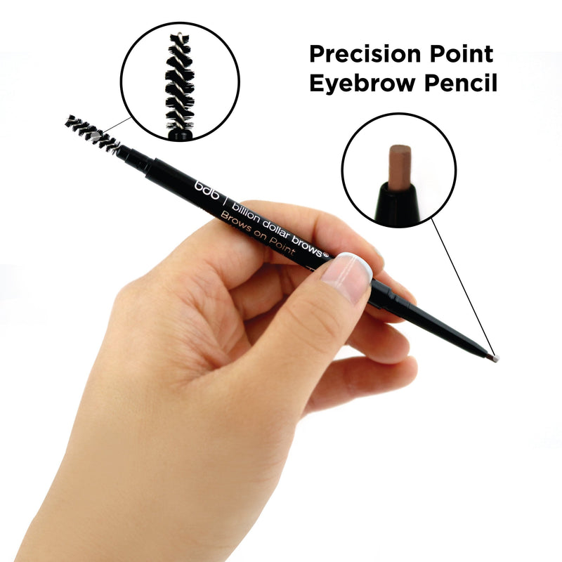 Billion Dollar Brows On Point Waterproof Micro Eyebrow Pencil - Blonde, Super-fine and Self-sharpening Tip for Natural, Blendable Lines billion dollar brows