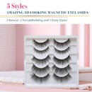 Arishine Magnetic Eyelashes with Eyeliner - Magnetic Eyeliner and Magnetic Eyelash Kit - Eyelashes With Natural Look - Comes With Applicator - No Glue Needed Arishine