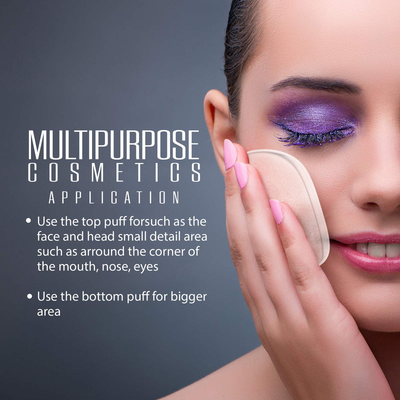 2 Pack Silicone Makeup Sponge [Washable] Premium Quality - Gel Foundation Makeup and Puff BB - Best Silisponge Cosmetic Beauty Tools Blender [Clear] Nylea
