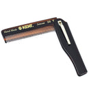 Kent 20T Handmade Folding Pocket Comb for Men, Fine Tooth Hair Comb Straightener for Everyday Grooming Styling Hair, Beard or Mustache, Use Dry or with Balms, Saw Cut Hand Polished, Made in England KENT
