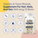 Moerie Hair Growth Supplement for Women & Men - Hair Skin and Nails Vitamins With Biotin, Q10 & Minerals - For Thicker, Fuller Hair & Hair Loss Treatment - Advanced Beadlet Delivery System - 180 Pills Infinity Warehouse