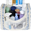 Hanging Travel Toiletry Bag Cosmetic Make up Organizer for Women and Men (Large, Blue Leaf) Narwey