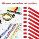 TOFAFA 22 inch Colored Hair Extensions straight Hairpiece,Multi-colors Party Highlights Clip in Synthetic Hair Extensions (10pcs Red) TOFAFA Store