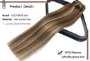 22In 8A Grade Clip In hair Extensions ombre Chocolate Brown to Dark Blonde Double Drawn Silky Long Straight Human Hair 100% Remy Human Hair Salon Quality For Women 70g7PCS((22In