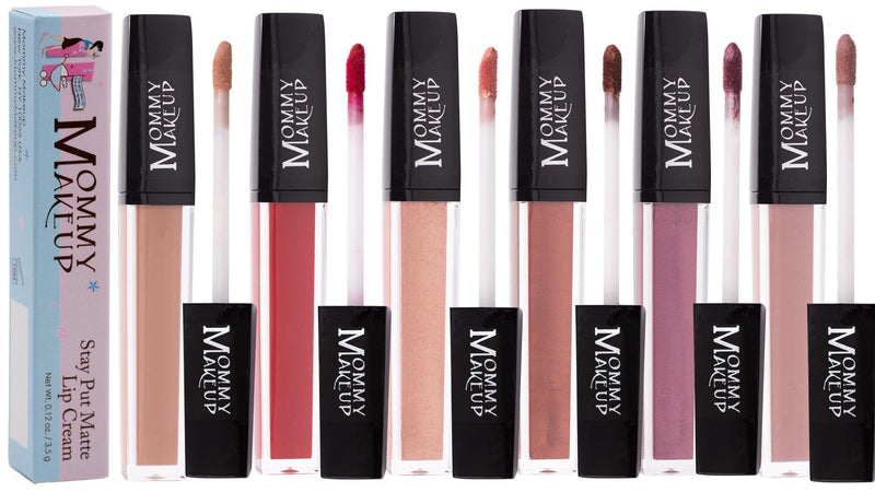 Stay Put Matte Lip Cream | Kiss-Proof/Mask-Proof Matte Lipstick - a heather mauve with shimmer [Rosebud] Mommy Makeup