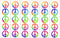 Rainbow Peace Symbol Sign Tattoos, 60's Hippie Party Favors PremiumTT temporary tattoos