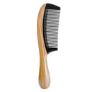 Onedor Extra Length Handmade 100% Natural Green Sandalwood With Buffalo Horn Fine Tooth Hair Combs - Anti-Static Sandalwood Scent Natural Hair Detangler Wooden Comb (Buffalo Horn Fine Tooth) Onedor