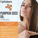 Pumpkin Seed Oil 2oz - 100% Natural & Pure Pumpkin Oil for Skin, Moisturizes Skin & Body- Pumpkin Seed Oil for Hair Growth , Hair Oil for Hair, Eyelashes & Eyebrows- Carrier Oils for Essential Oils UpNature