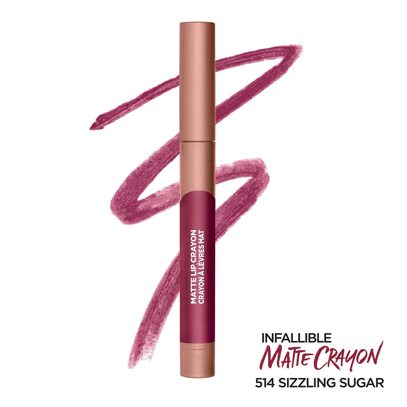 L'Oreal Paris Infallible Matte Lip Crayon, Sizzling Sugar (Packaging May Vary) L'Oreal Paris