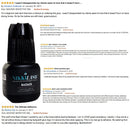 NIKKILASH BADASS SENSITIVE Eyelash Extension Glue with Latex-Free Low-Fume Low-Odor Less-Irritation | Formulated to Minimize Allergy Reactions For Sensitive Eyes Clients | Extra Strong Retention - 5ML NIKKILASH