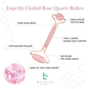 Rose Quartz Face Roller Skin Care Tools - Face Massager Roller, Facial Roller & Eye Roller for Puffy Eyes, Facial Massager Facial Tools Pair Perfectly with Skincare & Are Self Care Gifts for Women Beauty by Earth