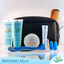 BERGMAN KELLY Travel Size Shampoo & Conditioner 2 in 1 (1 Fl Oz, 100 PK, Tropical Waterfall), Delight Your Guests with Invigorating and Refreshing Shampoo Amenities, Small Hotel Toiletries in Bulk BERGMAN KELLY