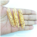 Masai Native Dreadlock Beads Cuffs Clips 3 Pc. Set 4cm (GOLD) Masai