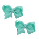 3 Inch Grosgrain Bow for Little Girls - Set of 2 (Mint Green) Motique Accessories