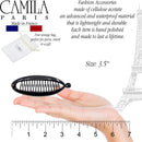 Camila Paris NV138 3.5 inch Small French Banana Clip Hair Comb Classic Girls Updo Flexible Ponytail Holder Interlocking Banana Combs, Fashion Durable Styling Hair Accessories for Women, Made in France Camila
