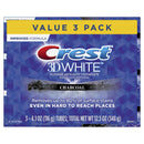 Crest 3D White, Charcoal Whitening Toothpaste, 4.1 oz, 3 Count Crest