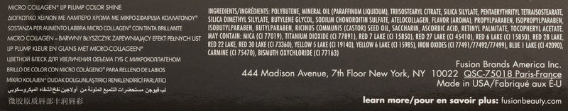 Fusion Beauty Lip Fusion Micro-injected Collagen Lip Plump Color Shine Fusion Beauty