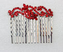 Faship Gorgeous Red Crystal Floral Hair Comb Faship Store