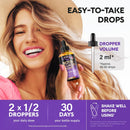 Liquid Biotin & Collagen - Vitamins for Hair Growth Support for Women & Men - Extra Strength 60000 mcg Drops - B7 Supplement - Strong Nails & Healthy Skin - 98% Faster Absorption Than Pills Infinity Warehouse