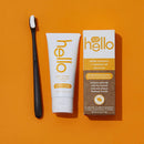 Hello Oral Care White Turmeric + Coconut Oil brightener Booster Fluoride Free Toothpaste 4.0 Ounces, 2 Count hello Store