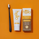 Hello Brightening Booster White Turmeric and Coconut Oil Fluoride Free Toothpaste, Vegan, SLS Free, Gluten Free and Peroxide Free, 4.0 Ounces (Pack of 2) hello