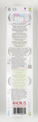 RADIUS Toothbrush Replacement Brush Heads 2-Count Improve Gum Health & Reduce Gum Issues - Medium - Pack of 1 RADIUS