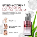 AZURE Retinol & Vitamin E Anti Aging Facial Serum - Moisturizing, Lifting & Replenishing | Reduces Wrinkles, Fine Lines & Creases | Tones & Repairs Skin | Made in Korea - 50mL Azure Cosmetics
