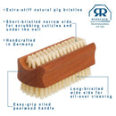 Redecker Natural Pig Bristle Nail Brush with Oiled Pearwood Handle, 3-3/4-Inches REDECKER
