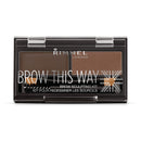 Rimmel Brow This Way Sculpting Kit, Dark Brown, Powder 0.04 oz., Wax 0.03 oz., Brow Sculpting & Styling Kit with Eyebrow Wax & Setting Powder Rimmel