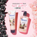 Bioré Rose Quartz + Charcoal Gentle Pore Refining Scrub, Pore Minimizing Facial Scrub, 4 Ounce, Oil Free, Dermatologist Tested, Non-Comedogenic, Cruelty Free, Vegan Friendly Bioré