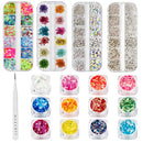 Makartt Gel Nail Polish Kit 6 Fall Winter Colors with Nail Decorations Kit Bundle Makartt