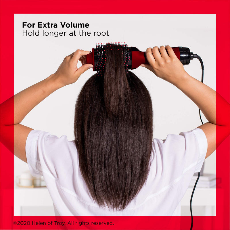 REVLON One-Step Volumizer Original 1.0 Hair Dryer and Hot Air Brush, Red REVLON