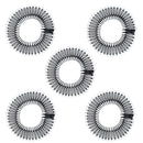 5 pcs set Hair Comb Headbands Stretch Flexible Plastic Circle (Black with Rhinestone) TDmall Clothing Series