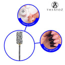 Theatoz Nail Drill Bit Flat Head, Large Barrel Electric Nail File 3/32-inch Shank, Nail Tool, Tungsten Carbide Drill Bits for Removing Gel Nail Polish Acrylic Dipping Powder, Manicure, Pedicure Theatoz