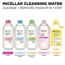 Garnier SkinActive Micellar Cleansing Water with Rose Water and Glycerin, All-in-1 Hydrating, For Normal to Dry Skin, 13.5 Fl Oz Garnier SkinCare