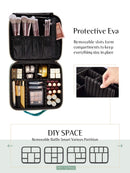 Joligrace Makeup Travel Bag Organizer for Women Cute Cosmetic Storage Train Case Portable Big Large Capacity with Extra Pouch for Make-Up Brush Toiletry Jewelry Green Forrest Print Joligrace