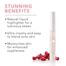 100% PURE Luminating Highlighter Creme, Northern Light, Liquid Highlighter Makeup w/ Natural Shimmer, Face Highlighter for Glowing Skin, Shimmery Finish (Cool w/ Pink-Blue Undertone) - 0.24 Fl Oz 100% PURE