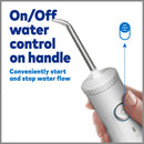Waterpik Water Flosser Cordless Select Dental Oral Irrigator - Portable and USB Rechargeable Waterproof Water Flosser for Home and Travel, Braces & Bridges Care for Teeth (WF-10W10) Waterpik